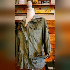 Women's Army Green Military style Jacket Hot Topic
